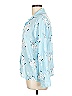 Unbranded Print Blue Long Sleeve Blouse Size L - photo 5