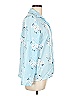 Unbranded Print Blue Long Sleeve Blouse Size L - photo 4