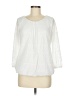 AGB 100% Polyester White 3/4 Sleeve Blouse Size M - photo 1