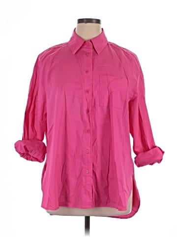 Lane Bryant 3/4 Sleeve Button-Down Shirt (view 1)