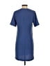 Charles Henry Solid Blue Casual Dress Size XS - photo 2