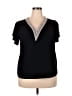 Assorted Brands 100% Polyester Black Short Sleeve Top Size 2X - photo 1