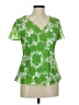 Karin Stevens 100% Polyester Green Short Sleeve T-Shirt Size 8 - photo 1