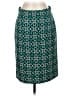 J.Crew 100% Polyester Print Teal Formal Skirt Size 2 - photo 1