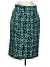 J.Crew 100% Polyester Print Teal Formal Skirt Size 2 - photo 2