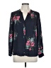 Joie 100% Silk Floral Blue Long Sleeve Silk Top Size S - photo 1