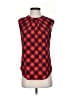 C. Wonder 100% Silk Argyle Red Sleeveless Silk Top Size XS - photo 1