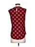 C. Wonder 100% Silk Argyle Red Sleeveless Silk Top Size XS - photo 2