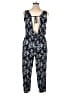 Exist 100% Rayon Floral Blue Jumpsuit Size XL - photo 2