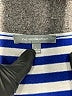 NY Collection Stripes Blue Short Sleeve Blouse Size L - photo 7