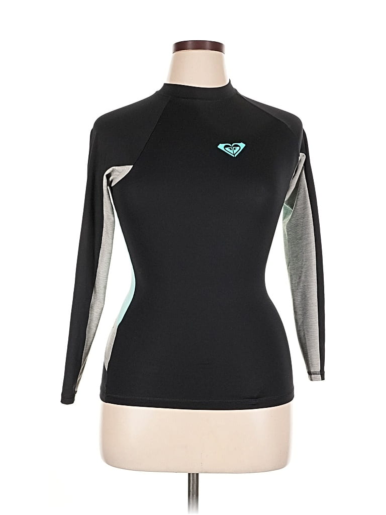 Pre-owned Roxy Long Sleeve Top Black Turtleneck Tops