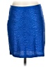H&M 100% Polyester Metallic Blue Formal Skirt Size S - photo 1