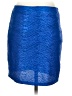 H&M 100% Polyester Metallic Blue Formal Skirt Size S - photo 2