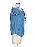 Mine 100% Cotton Blue Short Sleeve Blouse Size M - photo 4
