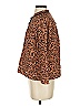 Point Sur 100% Silk Animal Print Brown Long Sleeve Silk Top Size XS - photo 5