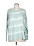Lucky Brand Tie-dye Teal Pullover Sweater Size L - photo 1