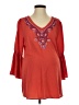 OCTAVIA Maternity Red 3/4 Sleeve Blouse Size S - photo 1