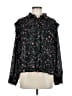 Lea & Viola 100% Polyester Floral Black Long Sleeve Blouse Size M - photo 1