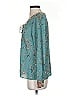 Gimmicks 100% Polyester Teal 3/4 Sleeve Blouse Size XS - photo 5