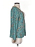 Gimmicks 100% Polyester Teal 3/4 Sleeve Blouse Size XS - photo 4