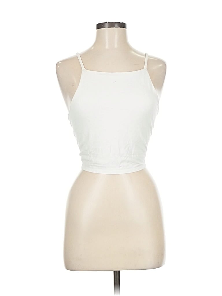 Pre-owned Amuse Society Tank Top Ivory Halter Neckline Tops
