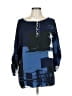 Sisley 100% Polyester Blue 3/4 Sleeve Blouse Size L (estimated) - photo 1