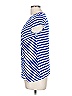 NY Collection Stripes Blue Short Sleeve Blouse Size L - photo 5