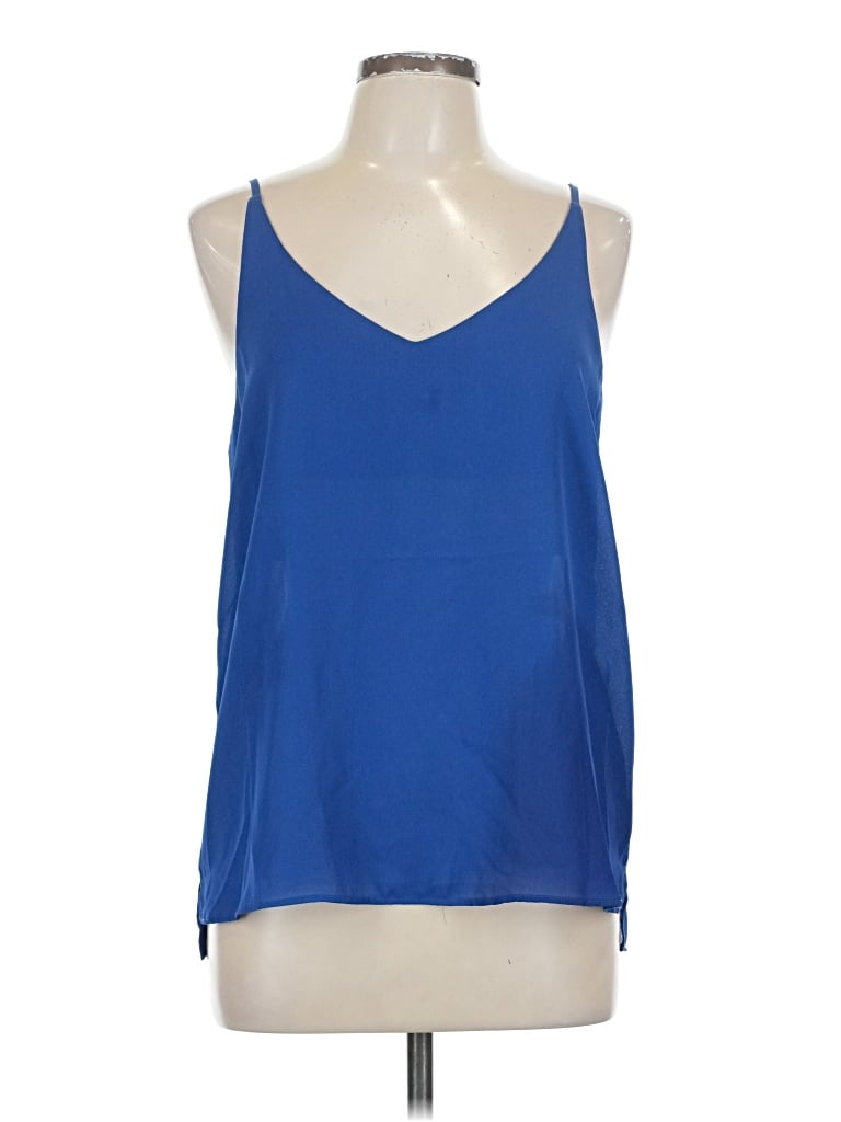 Pre-owned Stella Luce Tank Top Blue Halter Neckline Tops