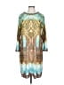 Chico's Paisley Teal Yellow Casual Dress Size Lg (2) - photo 1