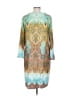 Chico's Paisley Teal Yellow Casual Dress Size Lg (2) - photo 2