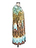 Chico's Paisley Teal Yellow Casual Dress Size Lg (2) - photo 4
