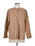 Samsoe Samsoe 100% Cotton Solid Tan Long Sleeve Button-Down Shirt Size M - photo 1