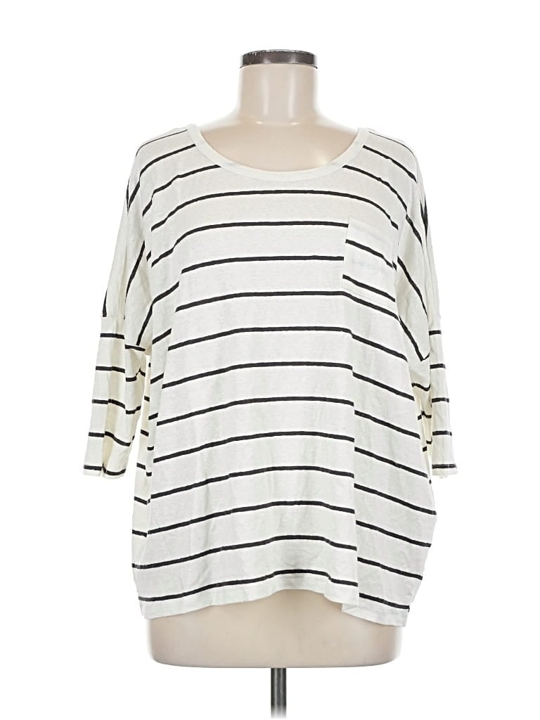 Pre-owned Chaser 3/4 Sleeve T-shirt In White