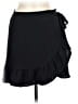Pink Lily 100% Polyester Solid Black Casual Skirt Size M - photo 1