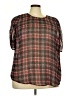Torrid Brown Short Sleeve Blouse Size 2X Plus (2) - photo 1