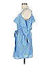 Collective Concepts 100% Polyester Stripes Blue Casual Dress Size L - photo 5