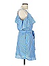 Collective Concepts 100% Polyester Stripes Blue Casual Dress Size L - photo 4