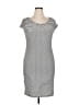 Sharagano Stripes Gray Casual Dress Size 14 - photo 1