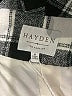 Hayden 100% Polyester Plaid Black Coat Size M - photo 6
