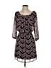 Lily Rose 100% Polyester Chevron-herringbone Black Casual Dress Size S - photo 1