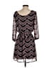 Lily Rose 100% Polyester Chevron-herringbone Black Casual Dress Size S - photo 2