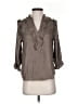 Democracy 100% Polyester Gray 3/4 Sleeve Blouse Size XS - photo 1