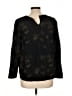 Wrap Black Long Sleeve Blouse Size 10 - photo 1