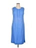 Karin Stevens Solid Blue Casual Dress Size 16 - photo 1