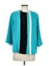 Emmelle Color Block Teal Blazer Size M - photo 1
