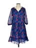 Assorted Brands Floral Blue Cocktail Dress Size S - photo 1