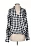 Madewell 100% Viscose Checkered-gingham Black Long Sleeve Blouse Size S - photo 1