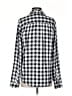 Madewell 100% Viscose Checkered-gingham Black Long Sleeve Blouse Size S - photo 2