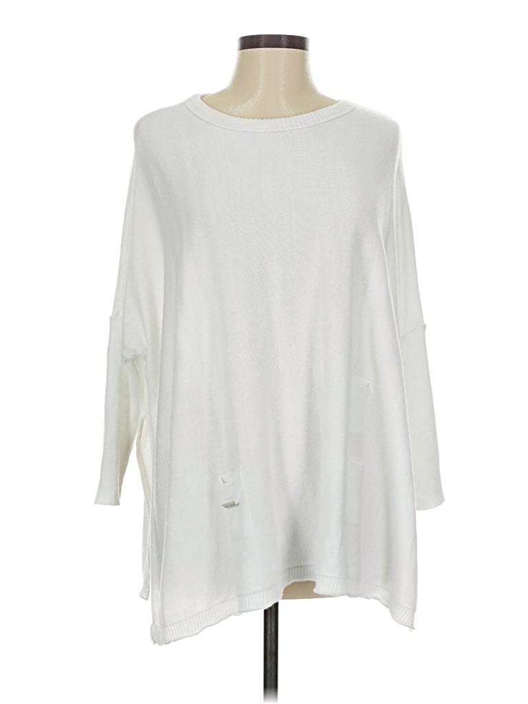 Pre-owned Mer Sea & Co Poncho In White