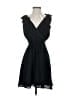 Ann Taylor LOFT 100% Polyester Solid Black Cocktail Dress Size 0 - photo 1